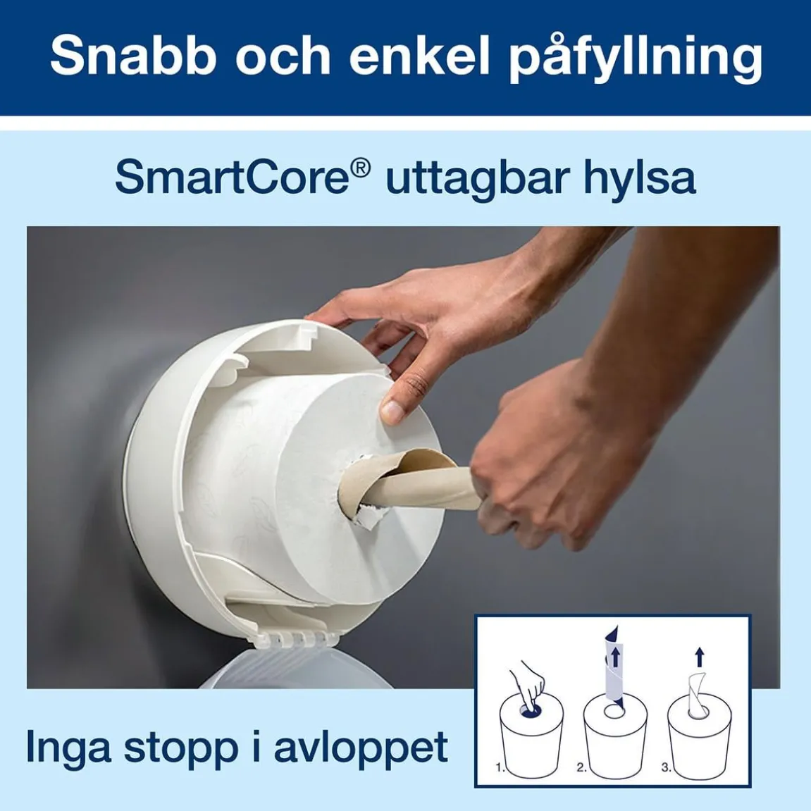 Dispenser Toalettpapper Tork T9 SmartOne Mini Twin Vit