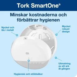 Dispenser Toalettpapper Tork T8 SmartOne Vit