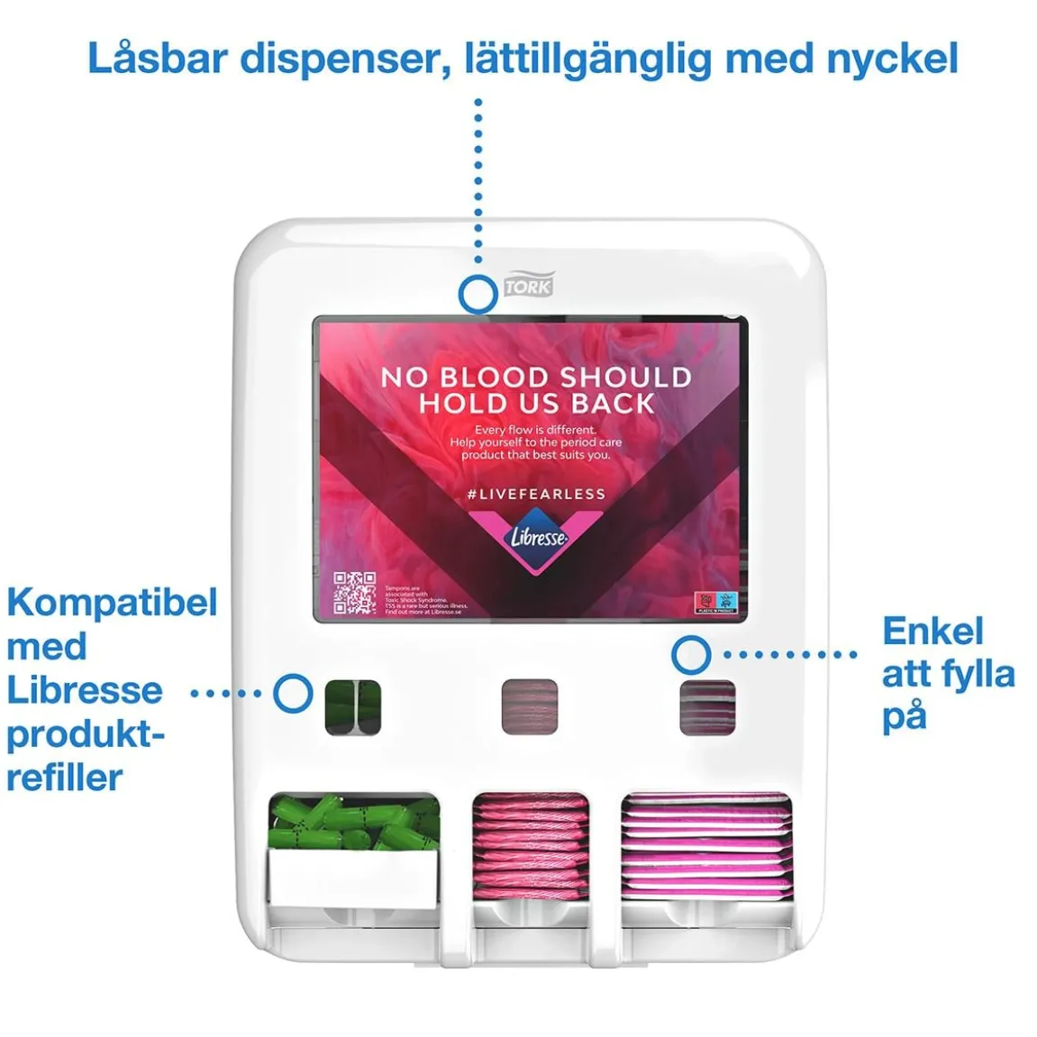 Dispenser Tork Libresse Period Care Vit