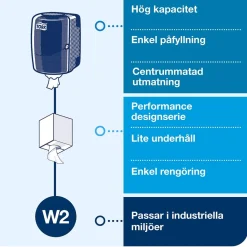 Dispenser Torkrulle Tork W2 Maxi Röd/Svart