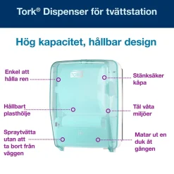 Dispenser Tork Tvättstation W6 Turkos/Vit
