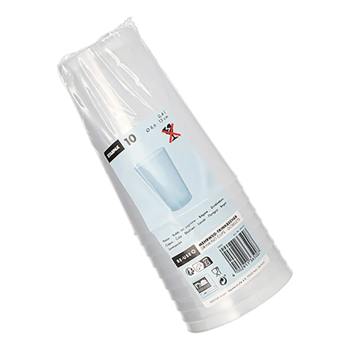 Drinkglas Flergångs PP Ø86x130mm 40cl