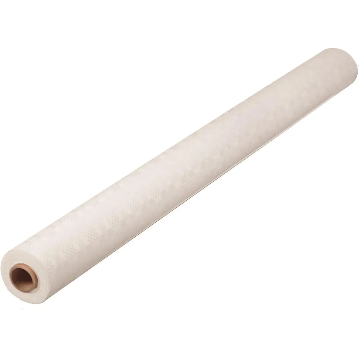 Duk Damast Mönstrad Vit 1,2x50m