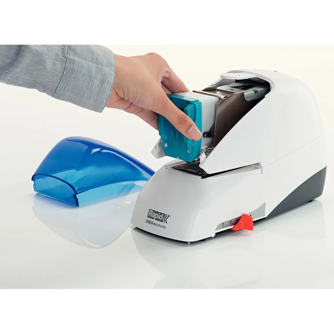 Elhäftare Rapid 5050E Flat Clinch 50 Ark Blå