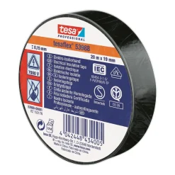 Eltejp Tesa 53988 Professional Semco-Märkt Svart 19mm x 20m