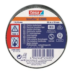 Eltejp Tesa 53988 Professional Semco-Märkt Svart 19mm x 20m