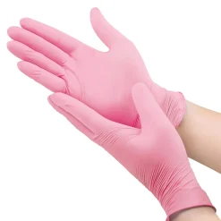 Engångshandske Amabilia Nitril Rosa XS