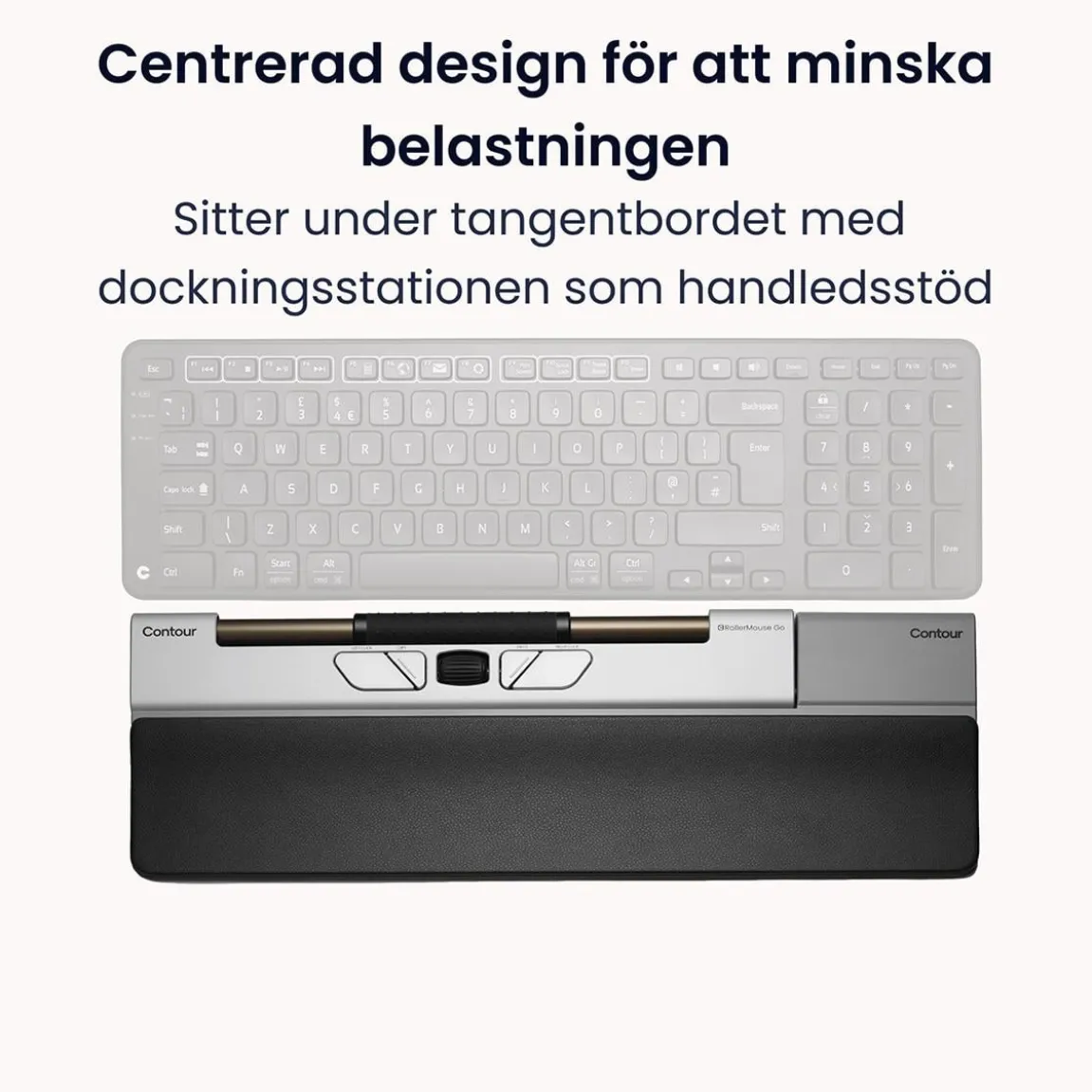 Ergonomisk Mus/Docka RollerMouse Go Trådlös