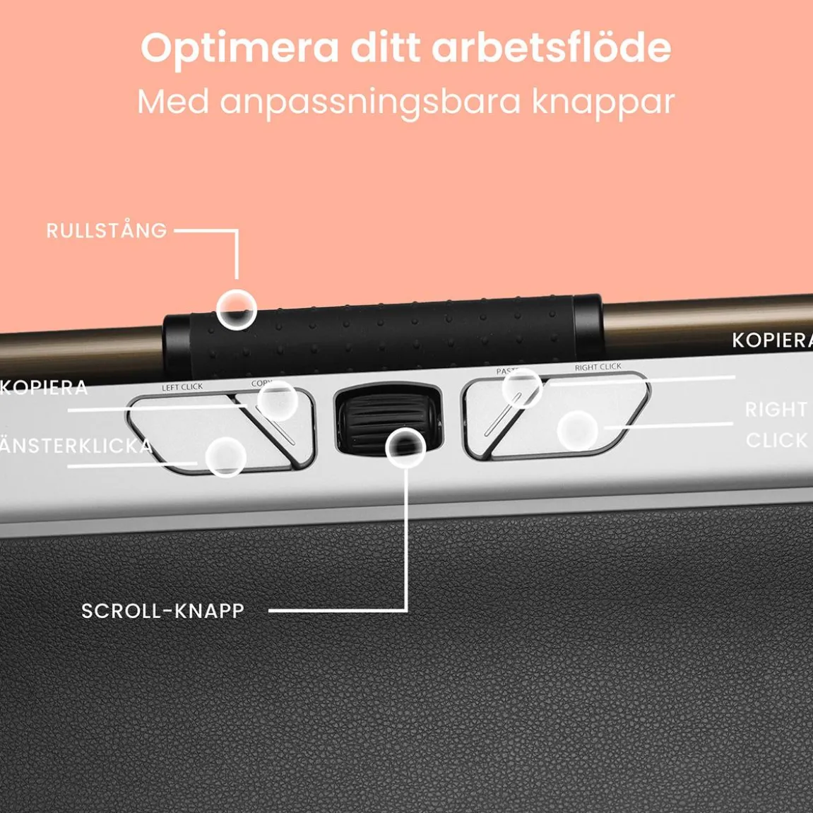 Ergonomisk Mus/Docka RollerMouse Go Trådlös