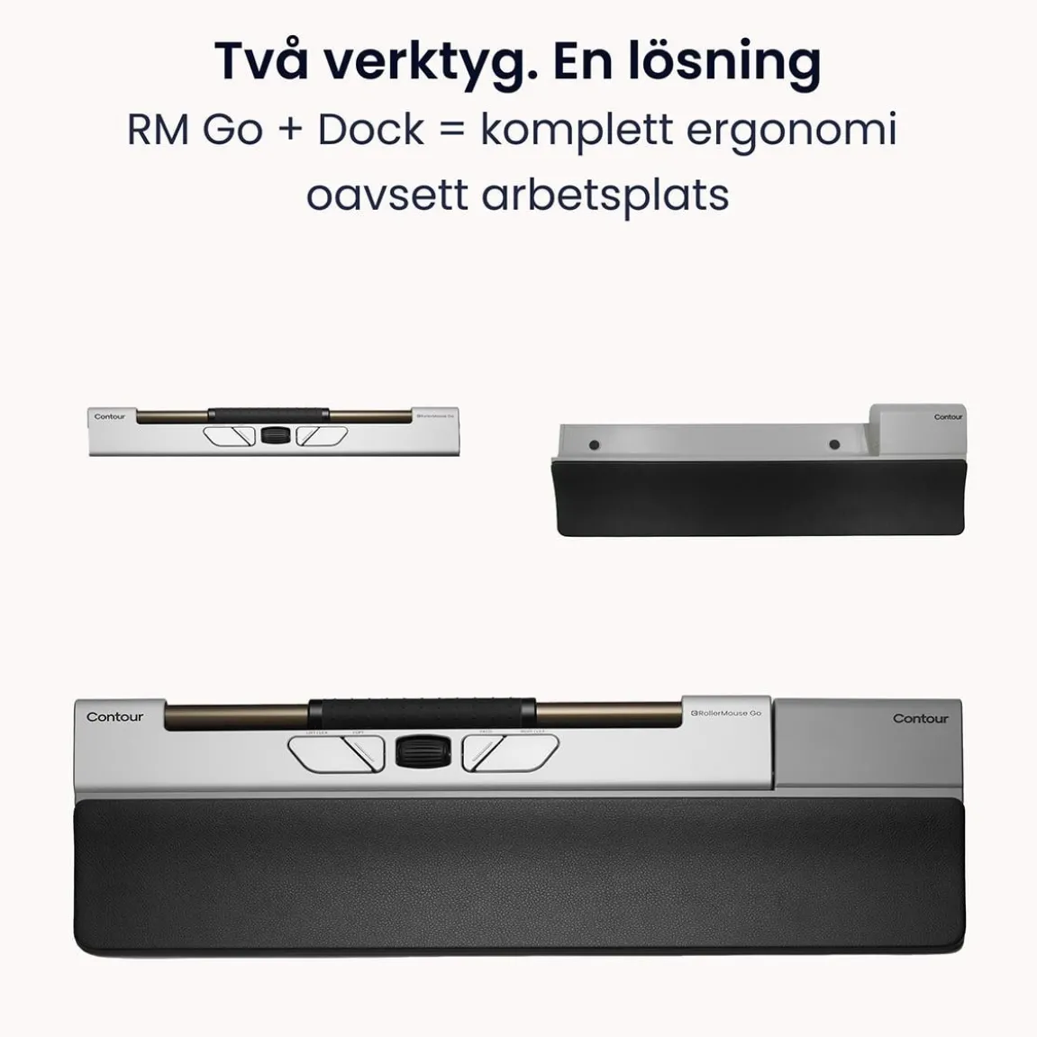 Ergonomisk Mus/Docka RollerMouse Go Trådlös