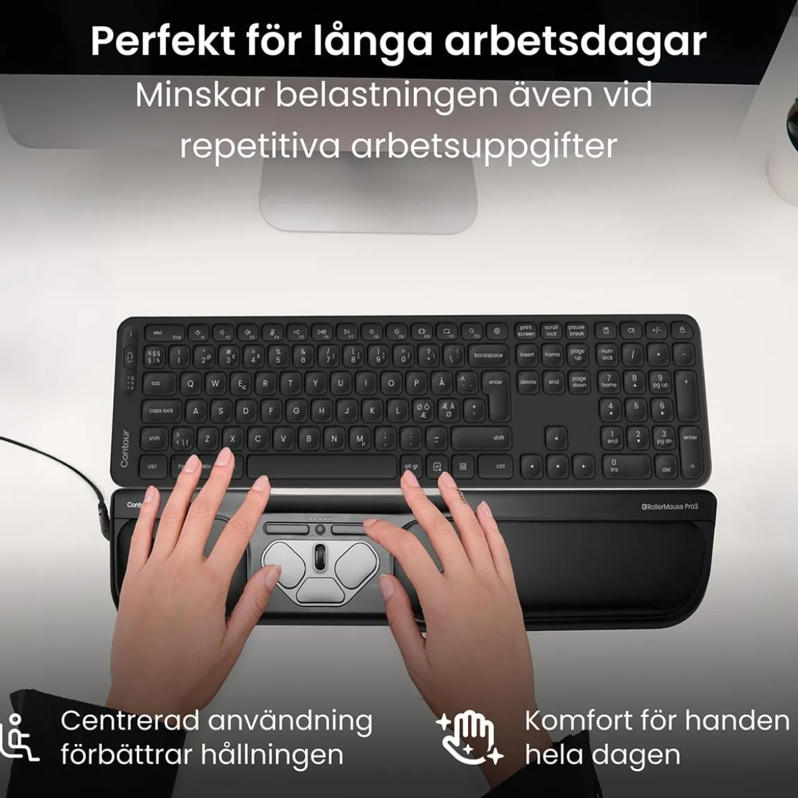 Ergonomisk Mus RollerMouse Pro 3 Med Sladd