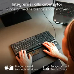 Ergonomisk Mus RollerMouse Pro Vegan Leather Med Sladd Slim