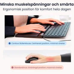 Ergonomisk Mus RollerMouse Pro Vegan Leather Med Sladd Slim