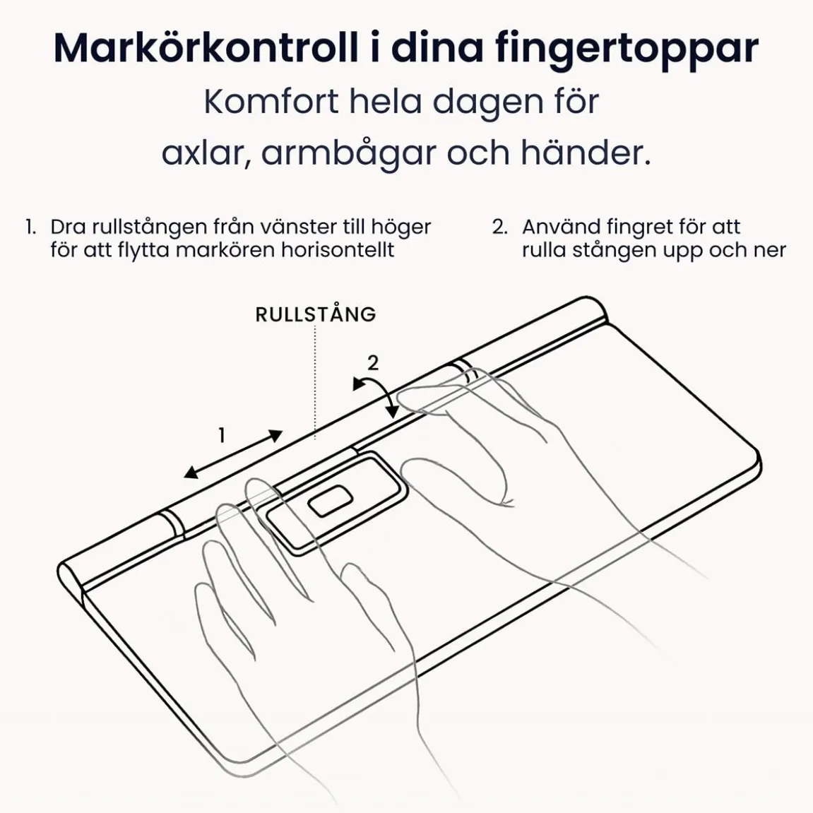 Ergonomisk Mus RollerMouse Pro Vegan Leather Trådlös Regular