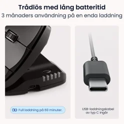 Ergonomisk Mus RollerMouse Unimouse Trådlös Höger