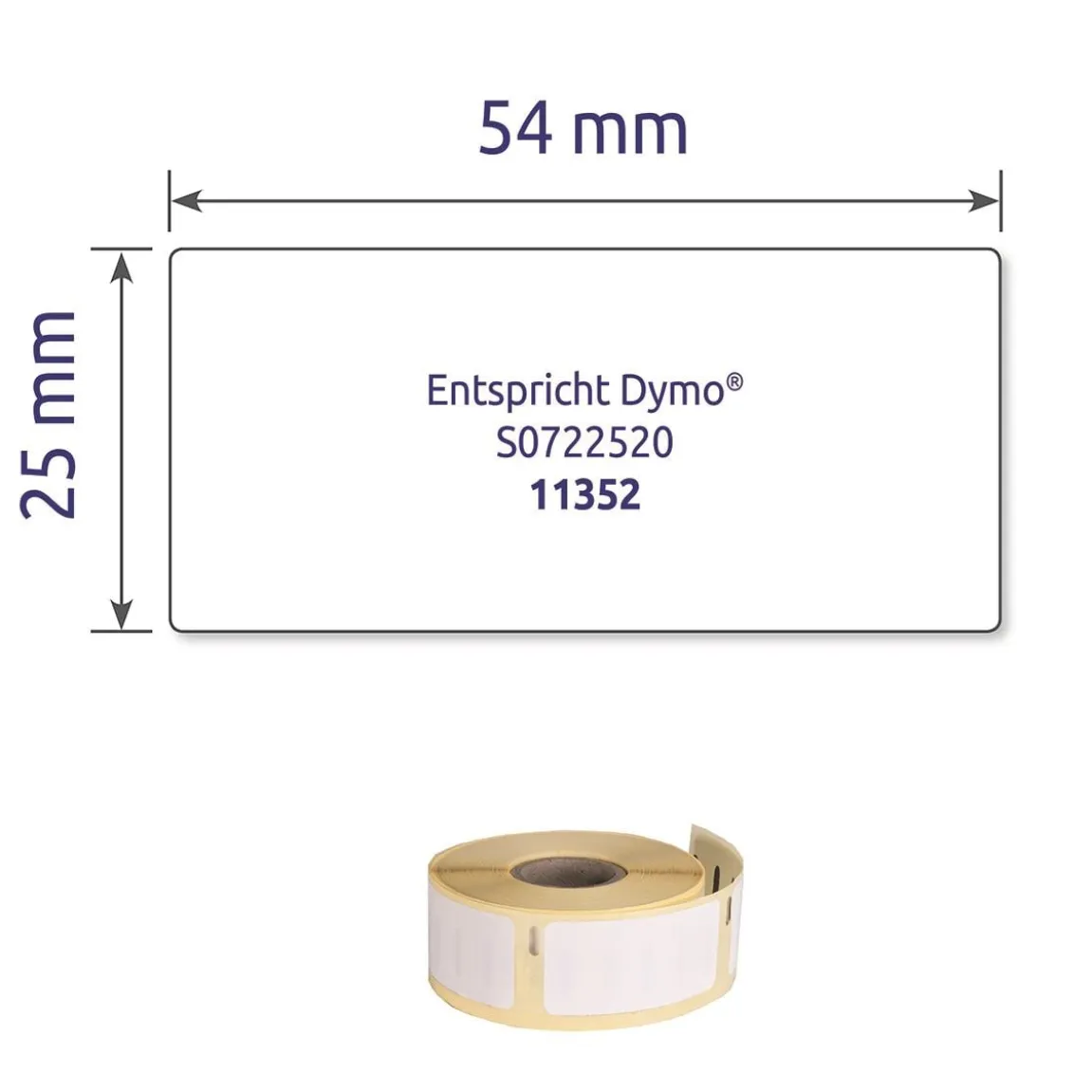 Etikett Avery Adressetiketter Vit 25x54mm