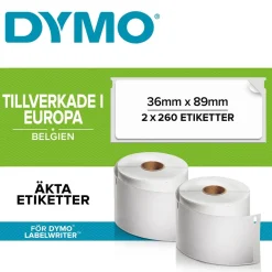 Etikett Dymo Labelwriter adress Transparent 89x36mm