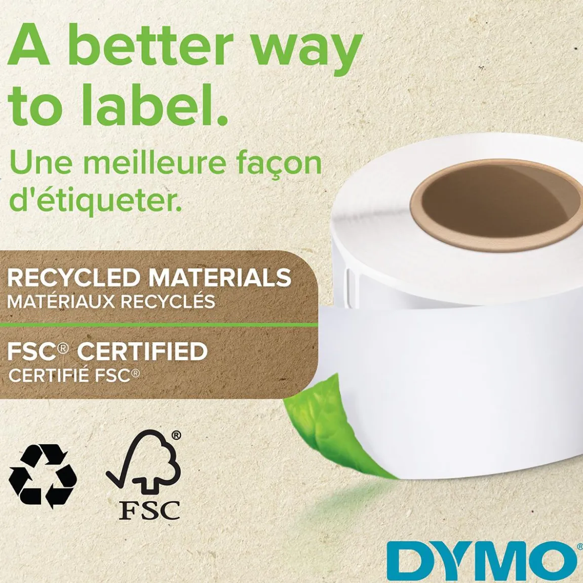 Etikett Dymo Labelwriter pärm Vit 190x59mm