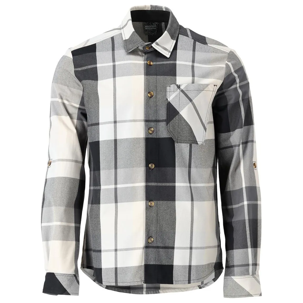 Flanellskjorta Mascot 22904-446 Stengrå-rutig 2XL