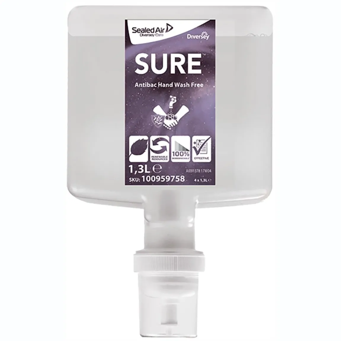 Flytande Tvål Diversey Sure Antimic Hand Wash 1,3L