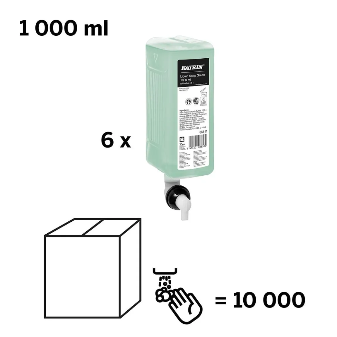 Flytande Tvål Katrin Green 1000ml