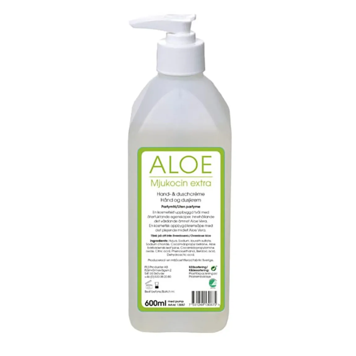 Flytande Tvål PLS Mjukocin Extra Aloe Oparf Pump 600ml
