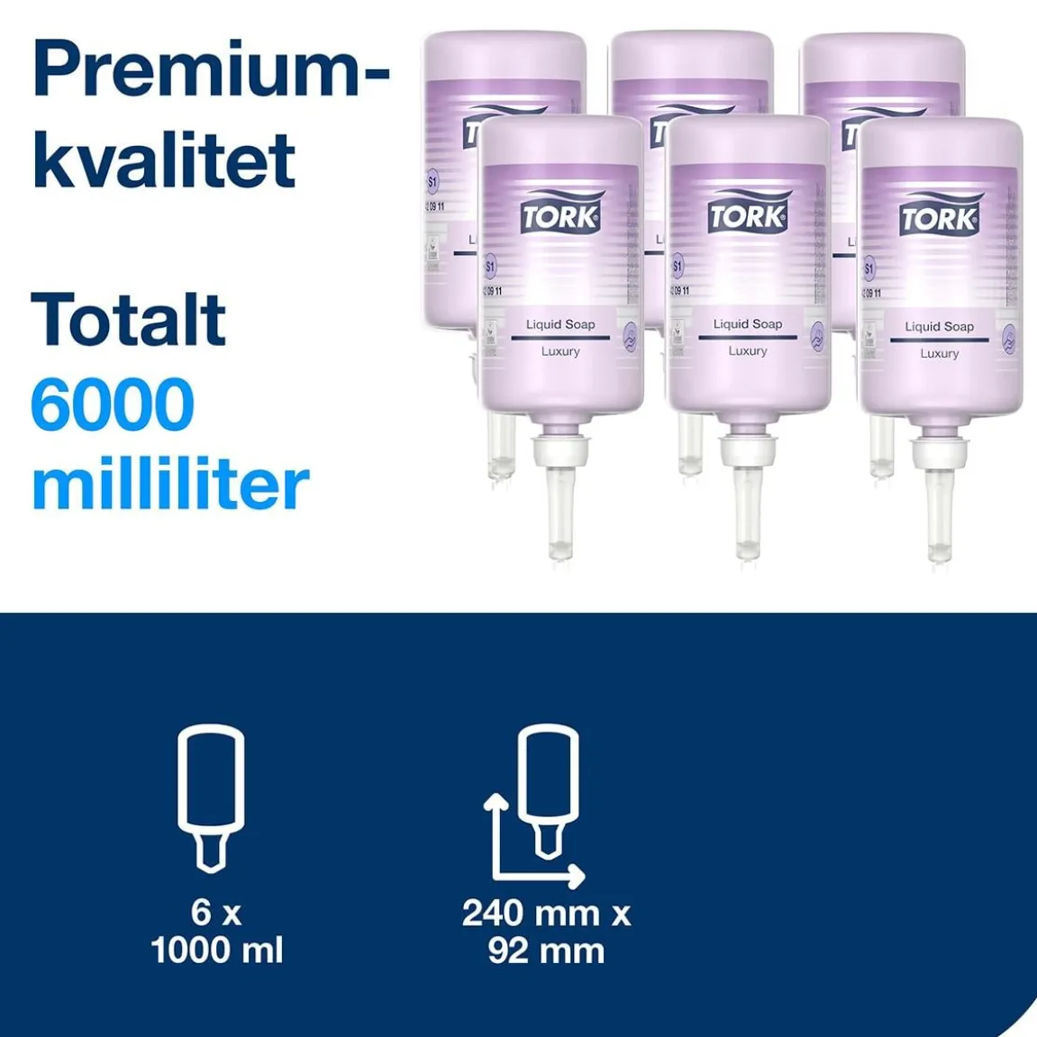 Flytande Tvål Tork S1 Luxury 1L