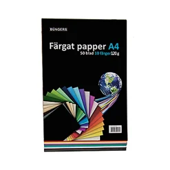Färgat Papper Sorterade Färger A4 120g