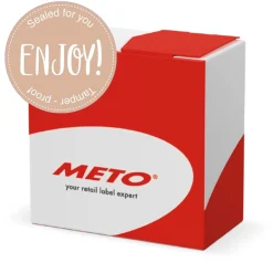 Förseglingsetikett Meto Secure Enjoy! Brun Ø50mm