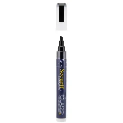 Griffelpenna Securit Snedskuren Spets Vattenfast Svart 2-6mm