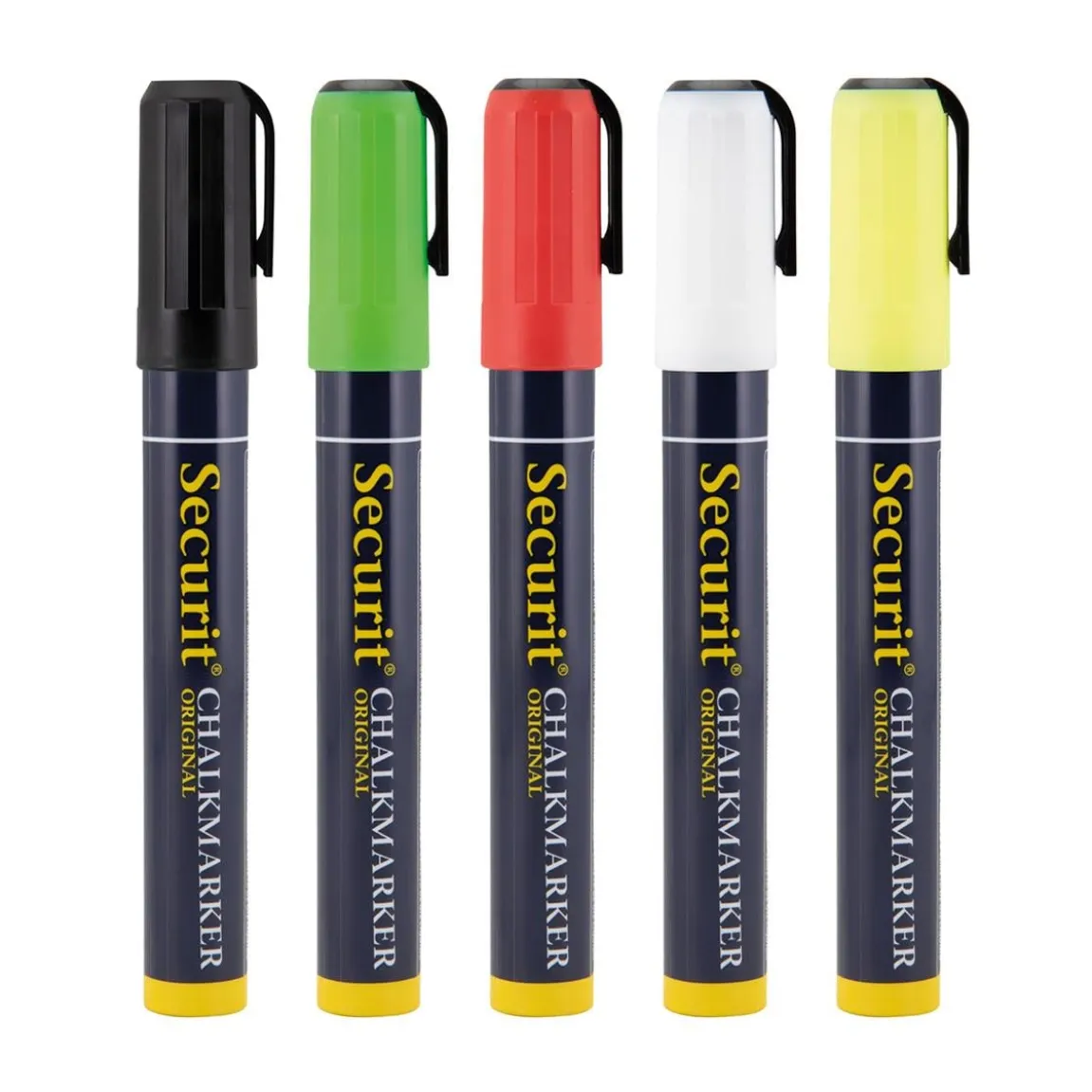 Griffelpenna Securit Snedskuren Spets Vit 2-6mm