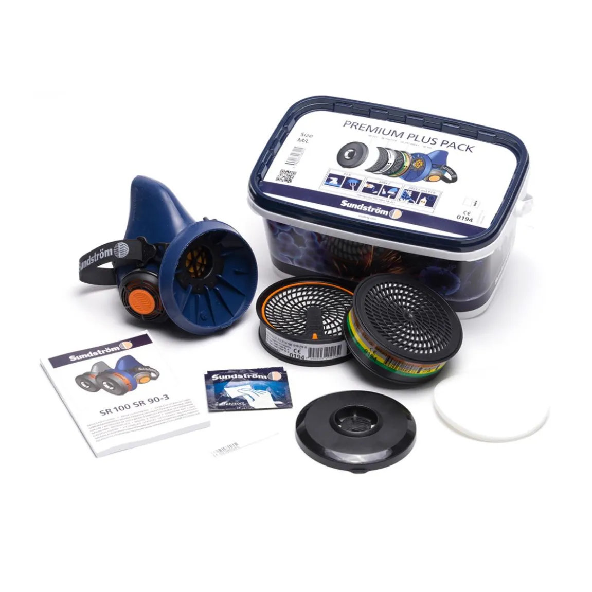 Halvmask Sundström Premius Plus Pack