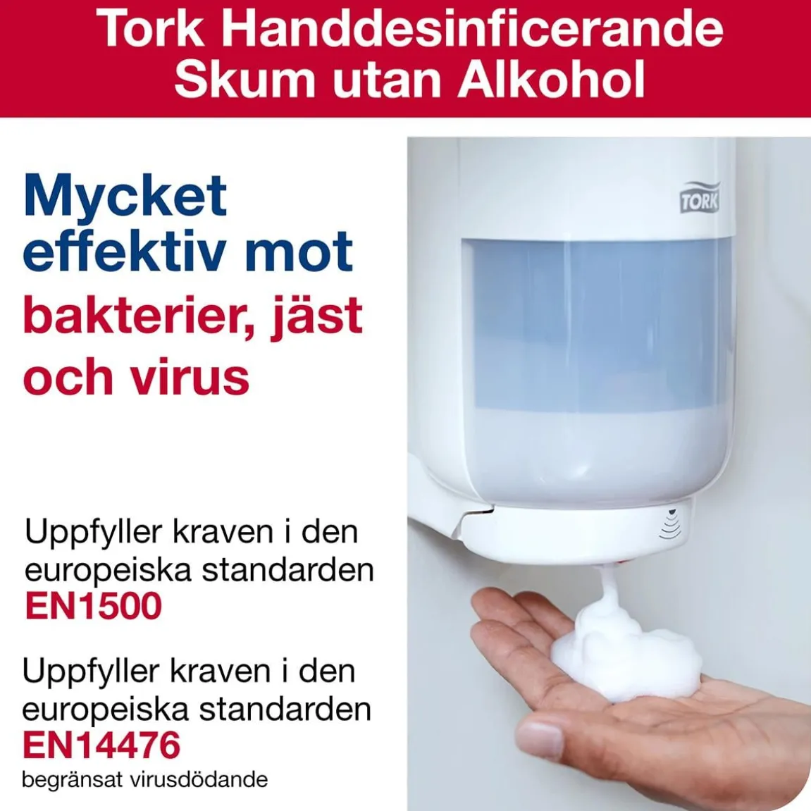 Handdesinfektion Tork S4 Skum Utan Alkohol 1L