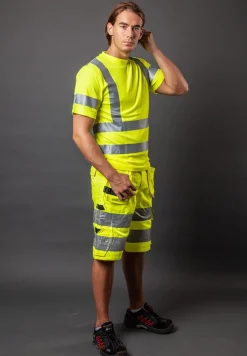 Hantverksshorts Projob 6535 Varselgul/Svart C42