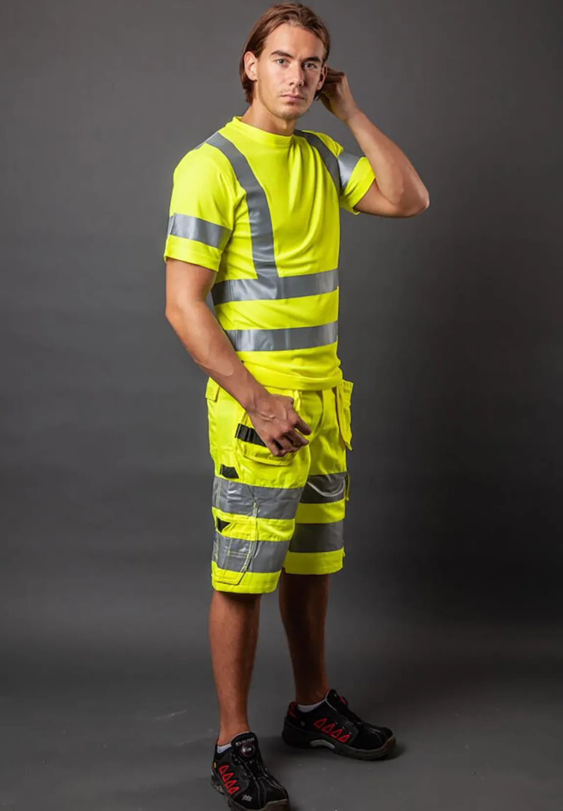 Hantverksshorts Projob 6535 Varselgul/Svart C42