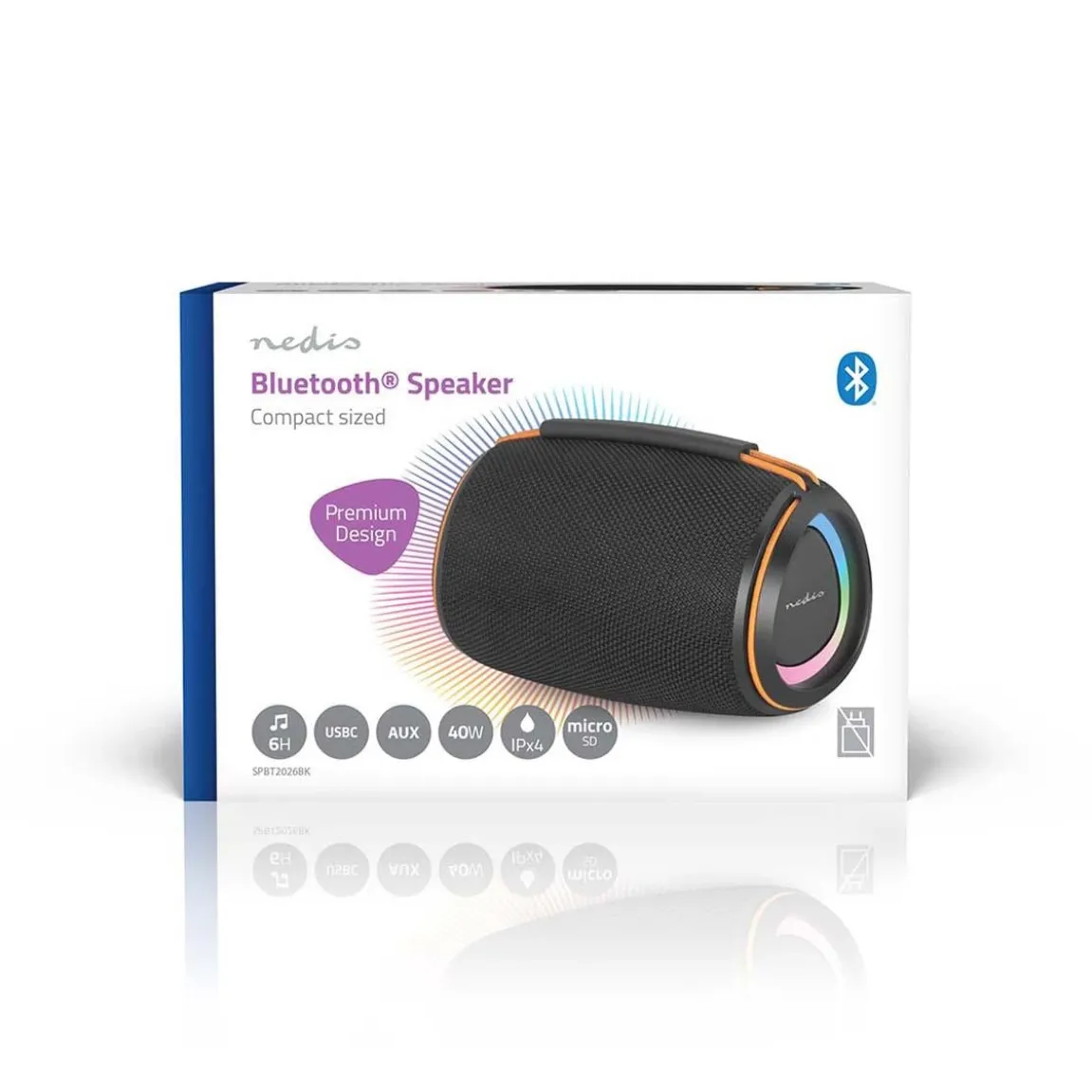 Högtalare Nedis Bluetooth Portabel 40W Svart
