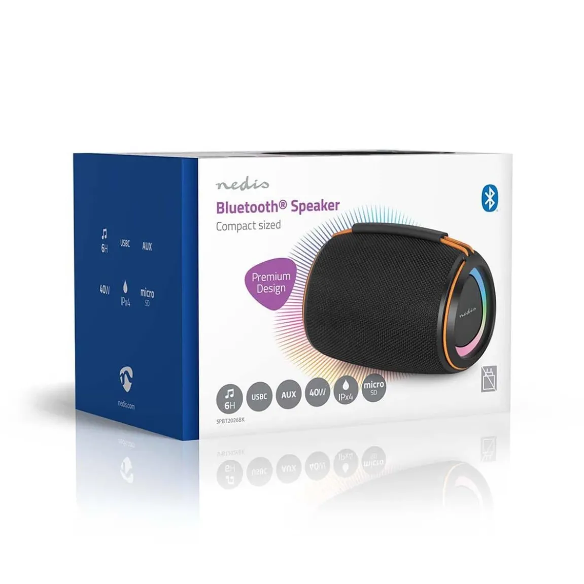 Högtalare Nedis Bluetooth Portabel 40W Svart