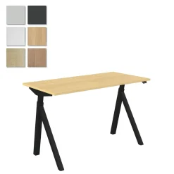Höj-& Sänkbart skrivbord Lanab El Björk/Svart 1200x600mm