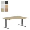 Höj-& Sänkbart Skrivbord Lanab Höger Bok/Antracit 1600x1200mm