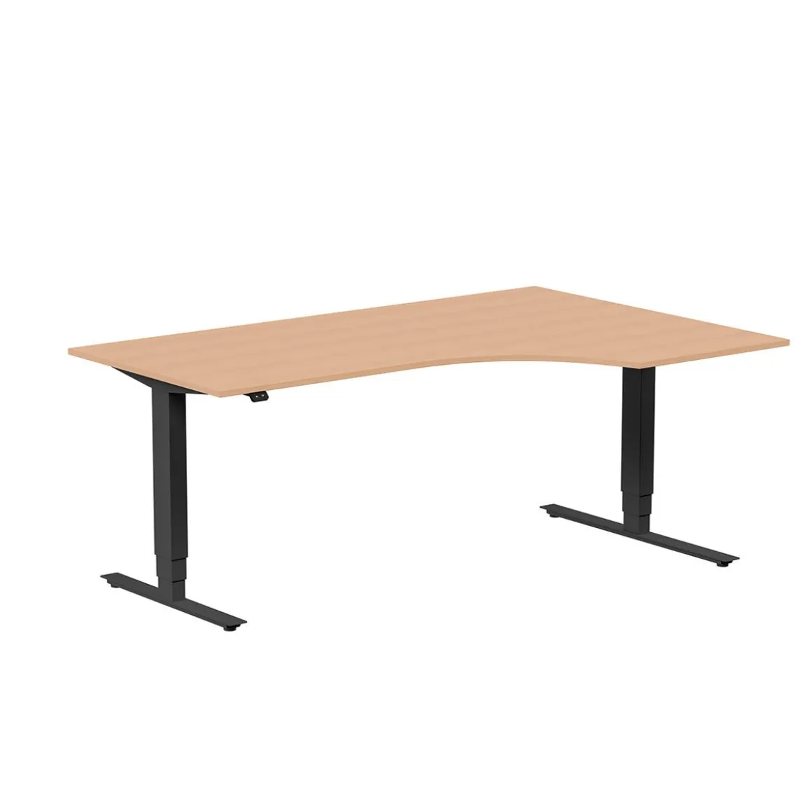 Höj-& Sänkbart Skrivbord Lanab Höger Bok/Svart 1800x1200mm