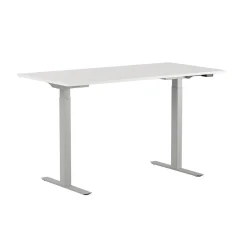 Höj-& Sänkbart skrivbord Lotus 2 motorer Sil/Vit 1400x800mm