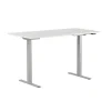 Höj-& Sänkbart skrivbord Lotus 2 motorer Sil/Vit 1600x800mm