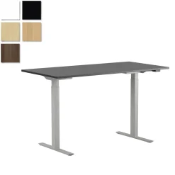Höj-& Sänkbart skrivbord Lotus 2 motorer Sil/Vit 1600x800mm