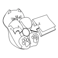 Hållare Post-it Katt Inkl 1 Super Sticky Z-block 76x76mm
