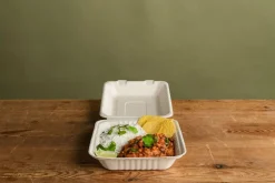 Hämtbox Duni Bagasse Hinged Brun 225x201x85mm