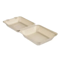 Hämtbox Duni Bagasse Hinged Brun 225x201x85mm