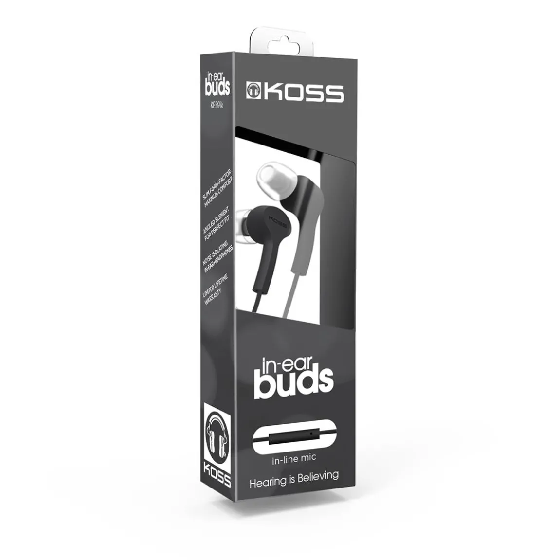 Hörlurar Koss In-Ear Mic 3,5mm anslutning svart