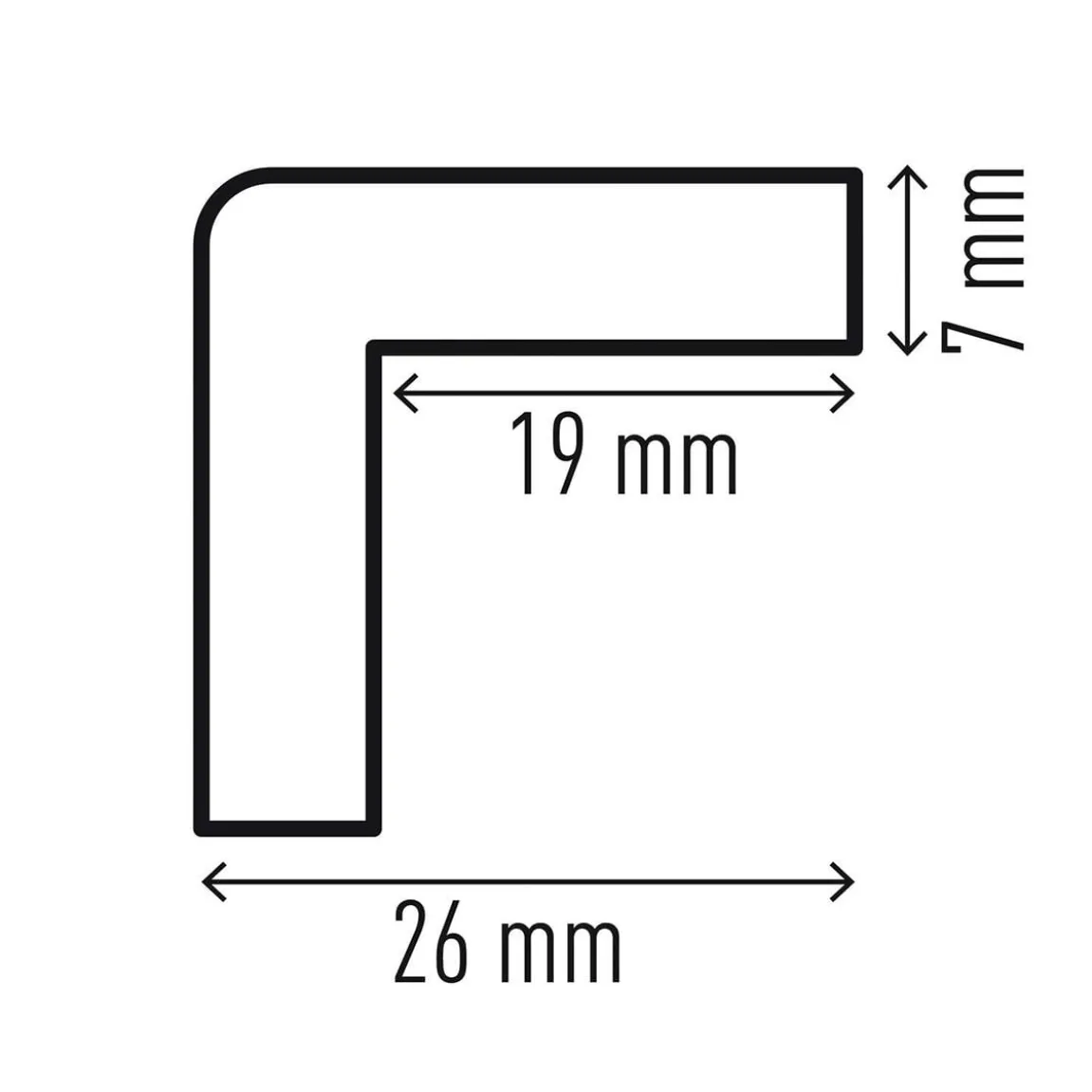 Hörnskydd Durable C20 Gul/Svart 1000x26x26mm