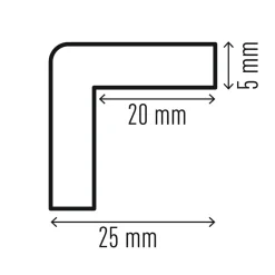 Hörnskydd Durable Magnetisk C20 Gul/Svart