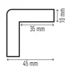 Hörnskydd Durable Magnetisk C35 Gul/Svart